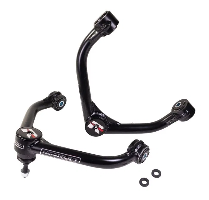 67-19640 – READYLIFT Control Arm, Tubular Non Adjustable Black Steel With Uni-Ball Joint/ Bushings/ Sleeves Set Of 2